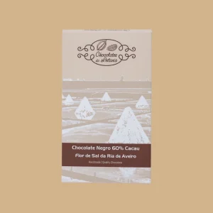 Tablete de chocolate Negro com Flor de Sal da Ria de Aveiro